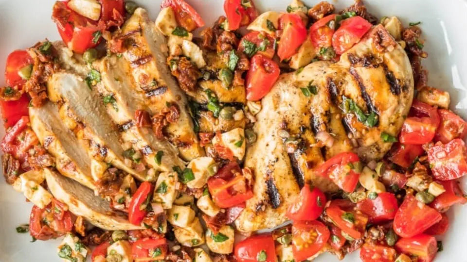 Grilled Chicken With Sundried Tomato Bruschetta
