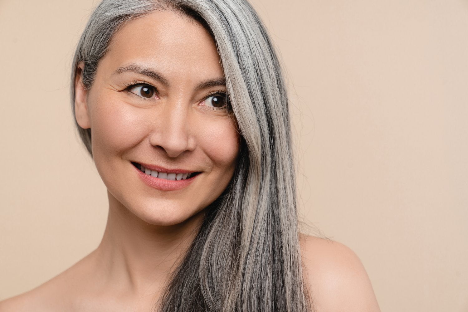 Relaxed woman practicing wellness and self-care