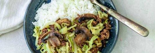 Beef with Cabbage & Mushrooms
