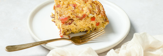Cheesy Egg and Turkey Bacon Casserole