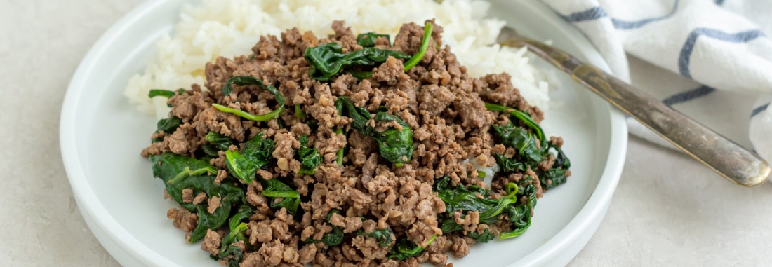 Rice, Beef & Spinach