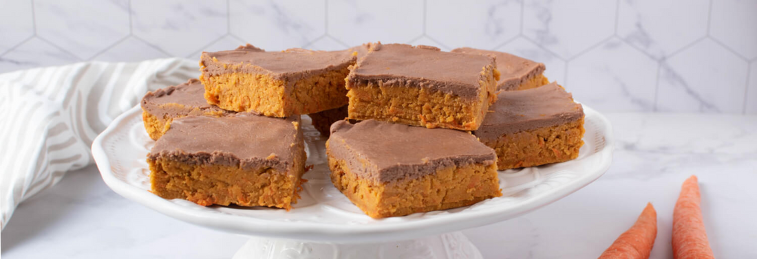 No Bake Frosted Carrot Cake Bars