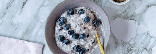Greek Yogurt, Blueberries & Ground Flax Seeds