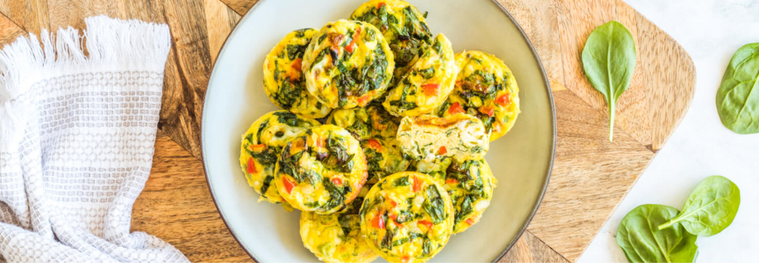 Spinach & Cottage Cheese Egg Bites