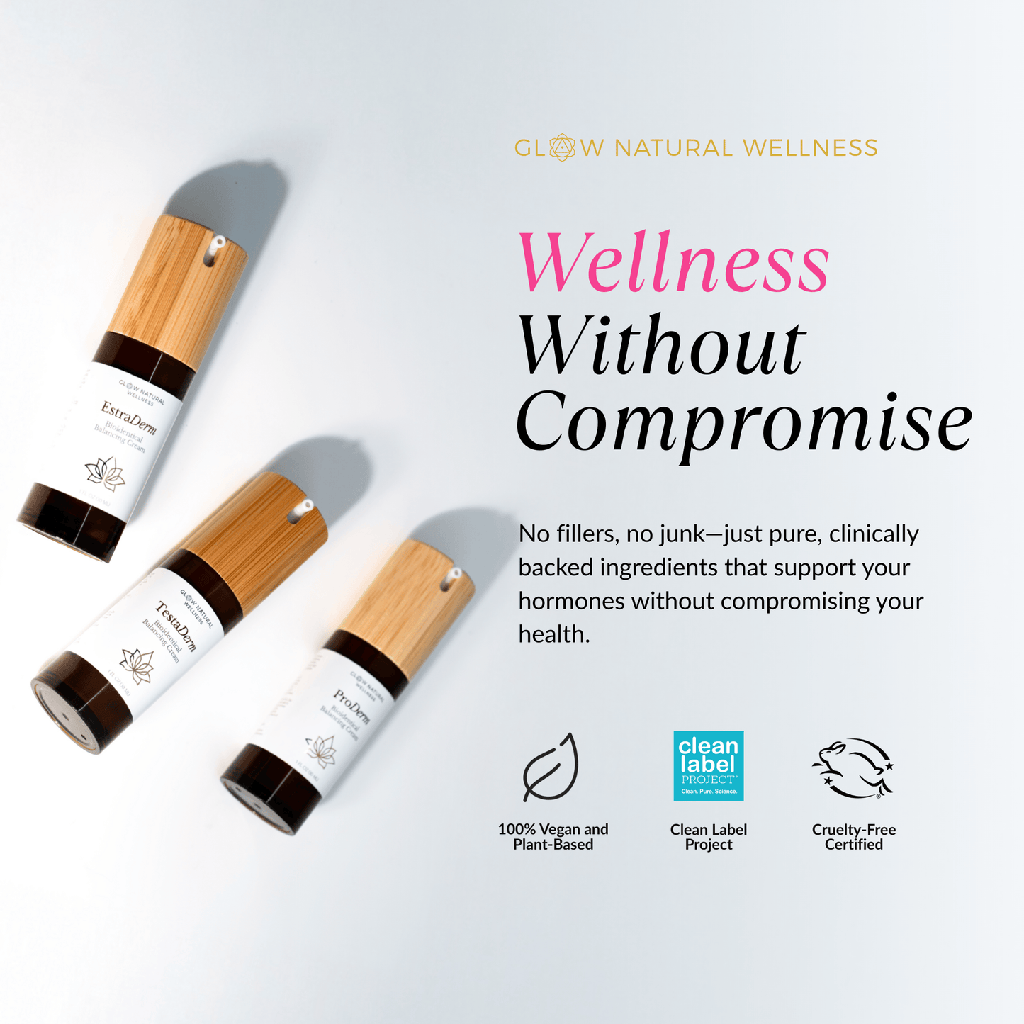 GLOW Natural Wellness Clean Hormones Derm Bundle