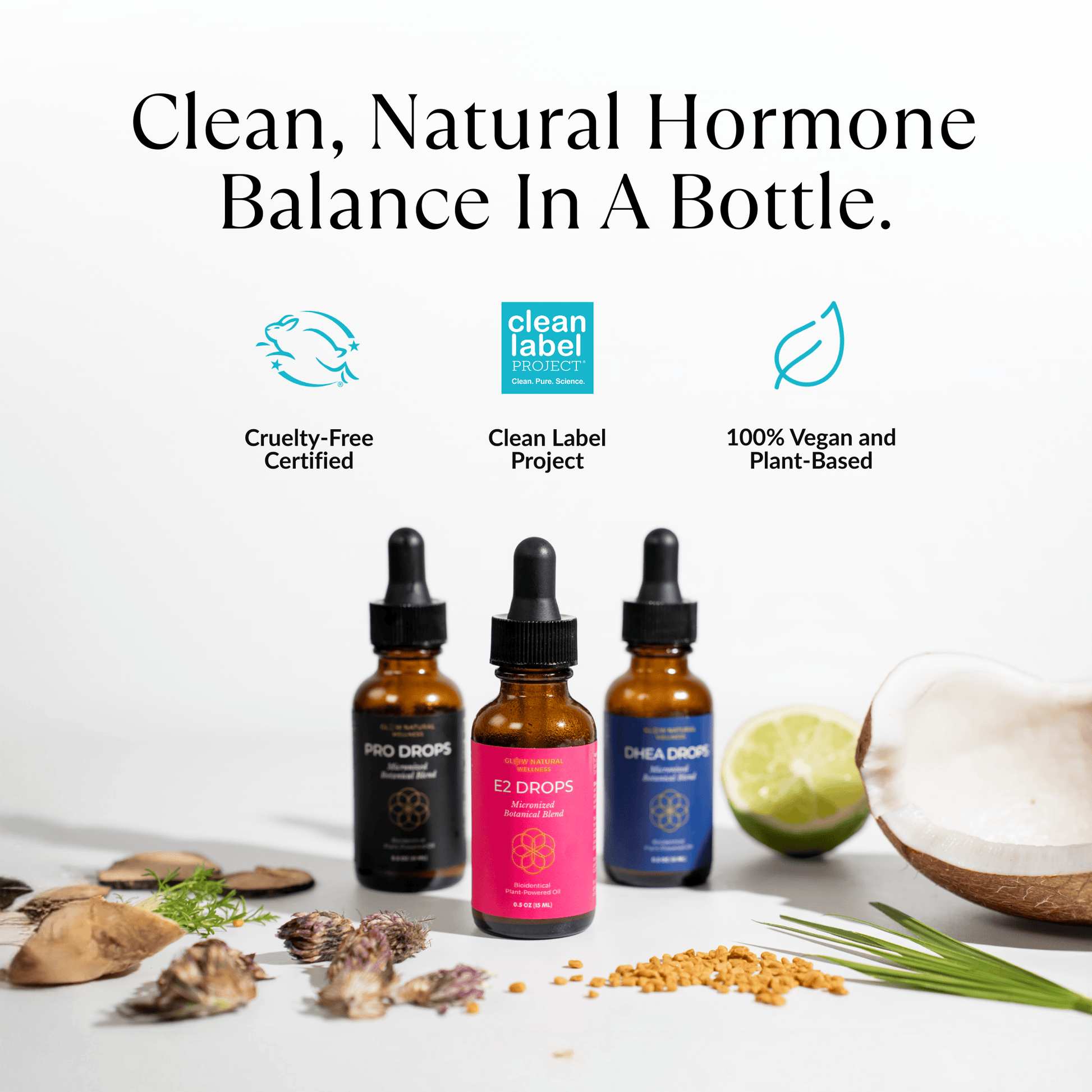 GLOW Natural Wellness Clean Hormones Drop Bundle
