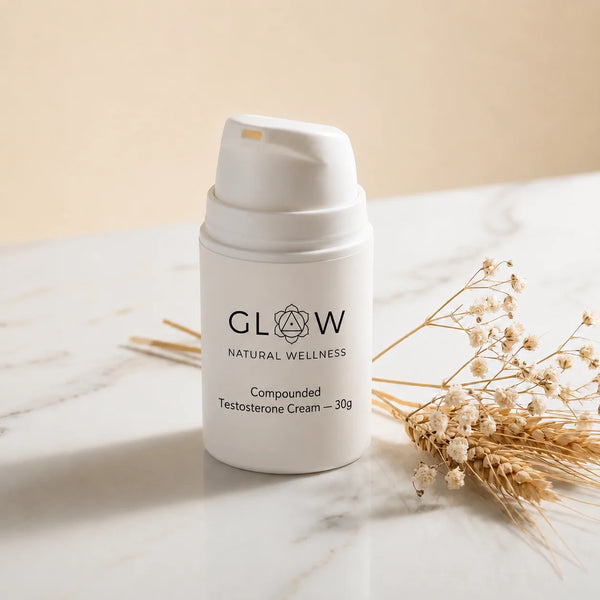 Glow Natural Wellness Telemedicine Compounded Testosterone Cream - u2014 30g