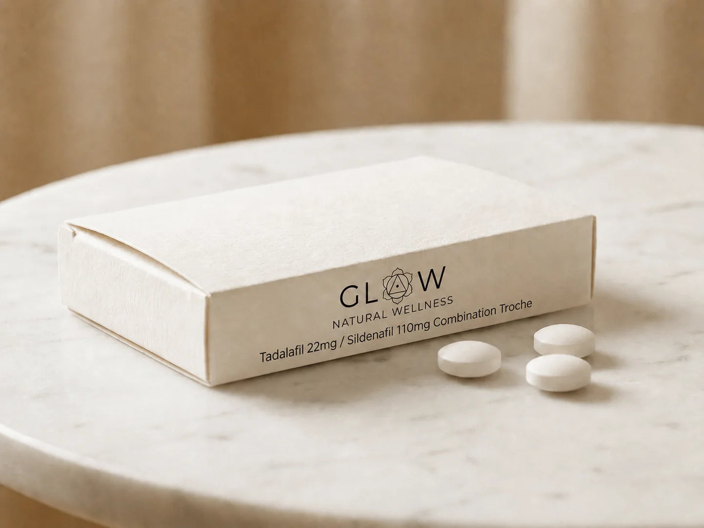 Glow Natural Wellness Telemedicine Tadalafil 22mg / Sildenafil 110mg Combination Troche