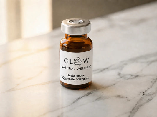 Glow Natural Wellness Telemedicine Testosterone Cypionate 200mg/mL Injection Vial