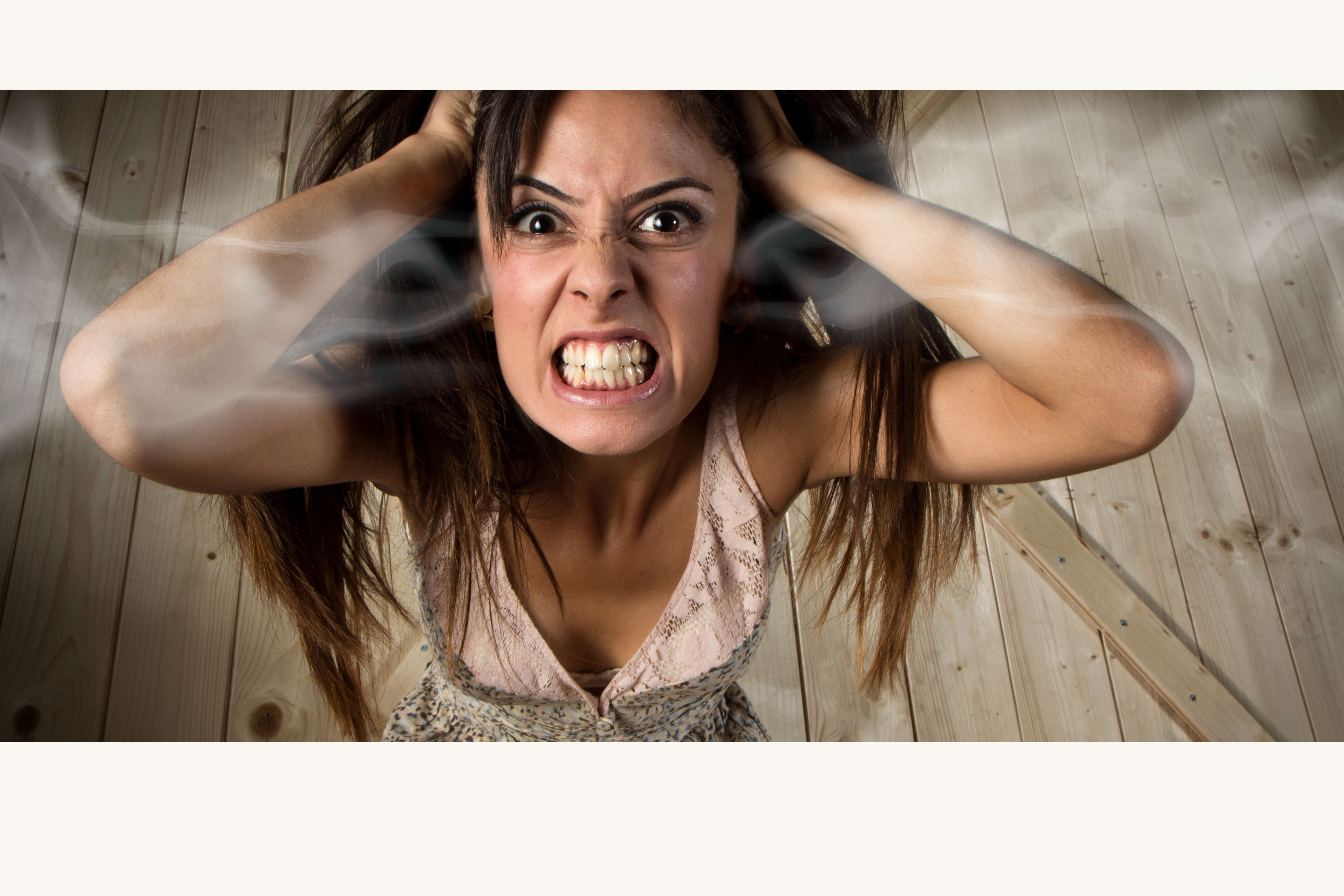 woman with rage and anger